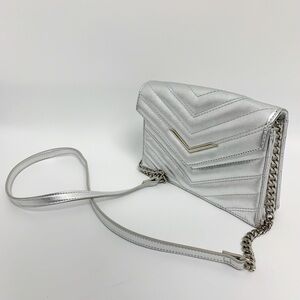 Express Mini Quilted faux vegan leather Crossover crossbody Bag